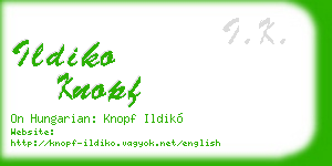 ildiko knopf business card